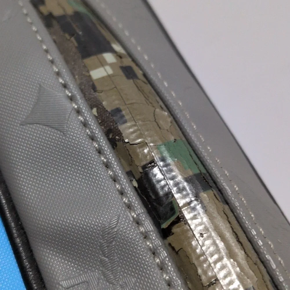 Authentic MCM Camouflage and Blue Messenger Bag